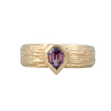14k Yellow Gold Whiskey Sapphire Elder Ring