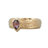 14k Yellow Gold Whiskey Sapphire Elder Ring
