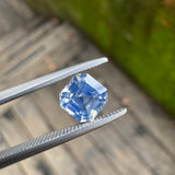 1.31ct Opalescent Light Blue Asscher Sapphire
