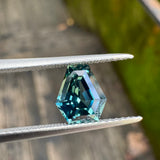 1.69ct Blue-Green Coffin Sapphire