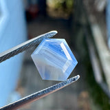 1.71ct Striped Cloudy Hexagon Sapphire