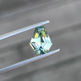 1.63ct Light Green Shield / Coffin Sapphire
