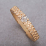14K Leaf Eternity Band w/ Diamond