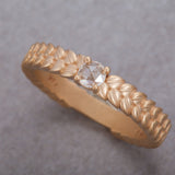 14K Leaf Eternity Band w/ Diamond