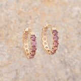 Large Spinel Eternity Hoops - Customize