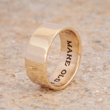 14k White Gold "Make Old Bones With Me" Band