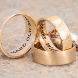 14k Rose Gold "Make Old Bones With Me" Band