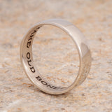 14k White Gold "Make Old Bones With Me" Band