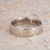 14k White Gold "Make Old Bones With Me" Band