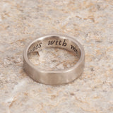 14k White Gold "Make Old Bones With Me" Band