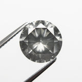 3.05ct 9.27x9.26x5.69mm Fancy Grey Round Brilliant 19552-01