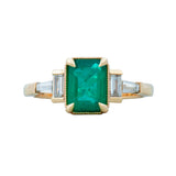1.36ct Emerald and Diamond Constance 14K Yellow Gold