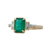 1.36ct Emerald and Diamond Constance 14K Yellow Gold