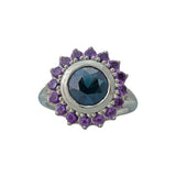 2.79ct Bi-Color Spinel and Amethyst Ring 14K White Gold