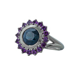 2.79ct Bi-Color Spinel and Amethyst Ring 14K White Gold