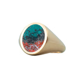 Sonora Sunrise Chrysocolla Signet 14K Yellow Gold