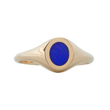 Lapis Petite Signet Ring 14K Yellow Gold