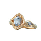 1.58ct Grey Sapphire Sojourner Ring 14K Yellow Gold