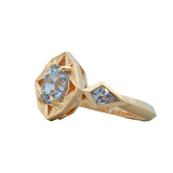 1.58ct Grey Sapphire Sojourner Ring 14K Yellow Gold