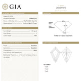 1.51ct 13.69x4.56x2.77mm GIA VS2 I Kite Step Cut 26753-01