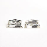 0.60cttw 2pc 6.11x3.21x1.68mm 6.11x3.21x1.61mm VS J Epaulette Step Cut Matching Pair 25517-01