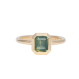 1.63ct Cloudy Green Opalescent  Sapphire Patience Ring 14K Yellow Gold