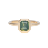 1.63ct Cloudy Green Opalescent  Sapphire Patience Ring 14K Yellow Gold