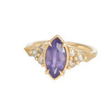 1.50ct Purple Marquise Sapphire Juniper Ring 14K Yellow Gold