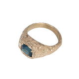 Perle Signet Ring with Stone Setting