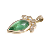 2.91ct Tsavorite Garnet Pear Plume Pendant 18K Yellow Gold