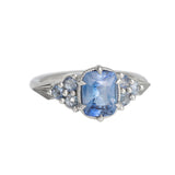 2.00ct Blue Cushion Sapphire Juniper in 14K White Gold