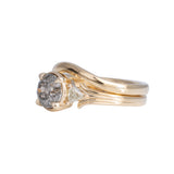 1.05ct Grey Diamond Caraway with Triangle Diamond Accents 14K Yellow Gold