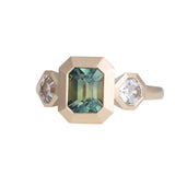 1.67ct Parti Sapphire Valeria with Asscher Accents 14K Yellow Gold