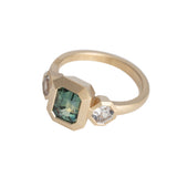 1.67ct Parti Sapphire Valeria with Asscher Accents 14K Yellow Gold