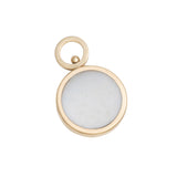Wyoming Black Jade and Coconut Agate Reversible Inlay Pendant 14K Yellow Gold