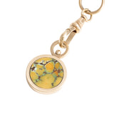 Turquoise and Variscite Reversible Inlay Pendant 14K Yellow Gold