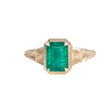 1.80ct Emerald Jasmine Ring 14K Yellow Gold