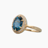 Millie Ring with Blue Oval Sapphire