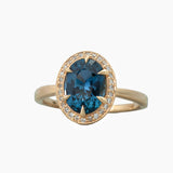 Millie Ring with Blue Oval Sapphire