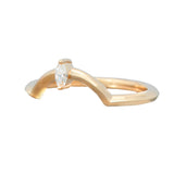 Single Marquise Arc Contour Band