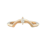 Single Marquise Arc Contour Band