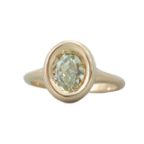 1.50ct Oval Diamond Bezel Set Ring 14K Yellow Gold