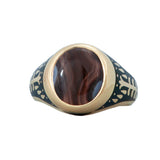 Black Enamel Signet Ring