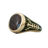 Black Enamel Signet Ring