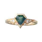 Teal Sapphire Oberon Ring