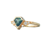 Teal Sapphire Oberon Ring