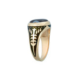 Black Enamel Signet Ring