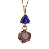 Tanzanite and Tourmaline Pendant OOAK