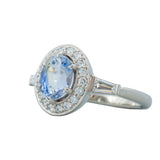 1.92ct Light Blue Sapphire Millie 14K White Gold