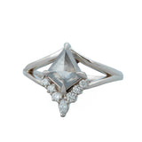 1.49ct Grey Kite Diamond 14k White Gold Datura Ring